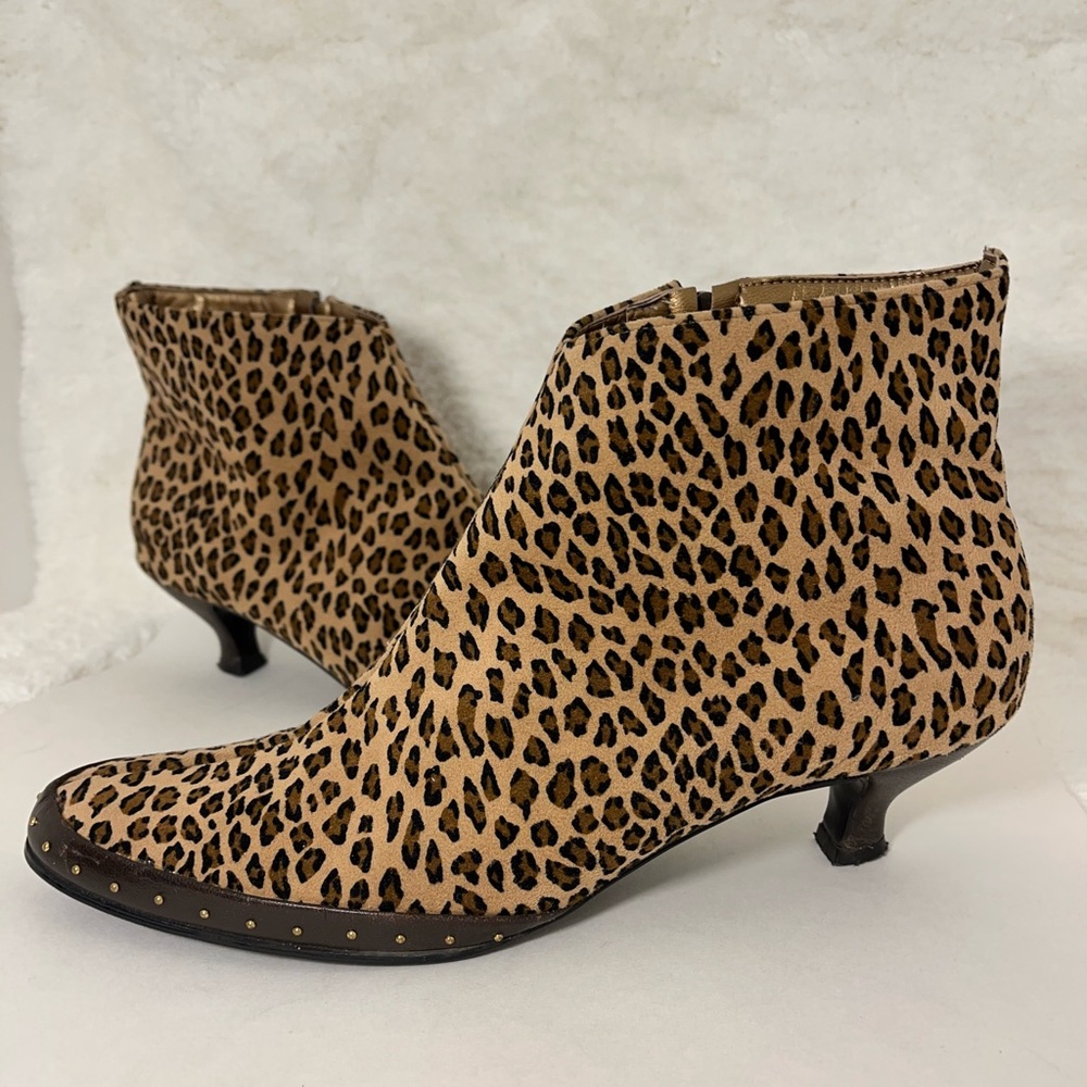 California Magdesians-80s/90s Vintage, USA, Leopard, Kitten Heel, Boot. Size-9N - Picture 7 of 11